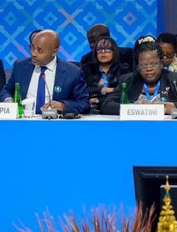 Eyob Tekalign, bulchaa Baankii Biyyaalessaa Itoophiyaa, kan Walgahii Human Capital Ministerial Conclave irratti dubbatan.